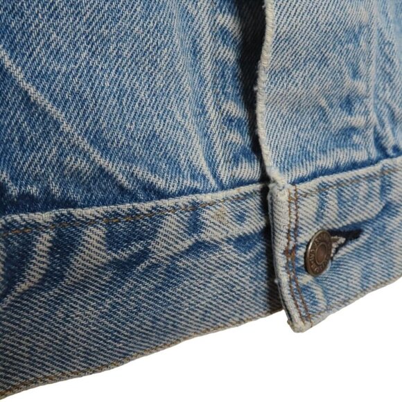 VTG Levis Mens 46 Type 3 Trucker Jacket 71205-0217 Blue Jean Denim Coat Button - Picture 6 of 12